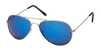 Load image into Gallery viewer, Sonnenbrille Pilotenbrille 400 UV verspiegelt golden Doppelsteg pink grün gelb blau - chic - net.de
