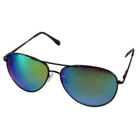 Load image into Gallery viewer, Sonnenbrille Pilotenbrille blau bunt verspiegelt silber Unisex Brille 400 UV - chic - net.de
