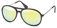 Load image into Gallery viewer, Sonnenbrille Pilotenbrille verspiegelt schwarz Unisex abgerundet 400 UV Retro - chic - net.de
