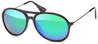 Load image into Gallery viewer, Sonnenbrille Pilotenbrille verspiegelt schwarz Unisex abgerundet 400 UV Retro - chic - net.de
