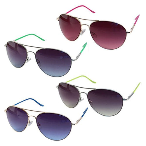Sonnenbrille Unisex Pilotenbrille bunt Pornobrille Fliegerbrille getönt 400UV silber - chic - net.de