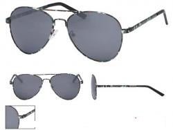 Sonnenbrille Unisex Pilotenbrille Pornobrille Fliegerbrille getönt 400UV Blau Schwarz Tarnmuster - chic - net.de
