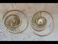 Cargar imagen en el visor de la galería, Spiralen Messing Ohrringe gold Nautilus Schnecke - chic - net.de
