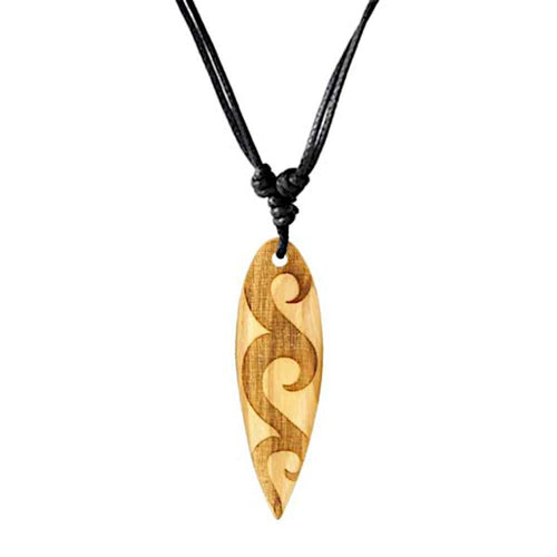 Surferkette Olivenholz Halskette Gravur verstellbar - chic - net.de