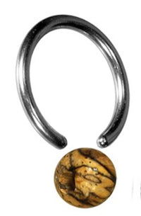 Load image into Gallery viewer, Tamarindenholz Universal Piercing Klemmkugel Ring - chic - net.de
