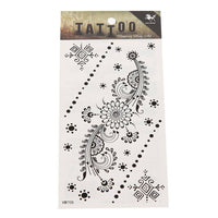 Cargar imagen en el visor de la galería, Tattoo schwarz Blumen Ranke Schnörkel Punkte Formen Linien temporär Klebetattoos - chic - net.de
