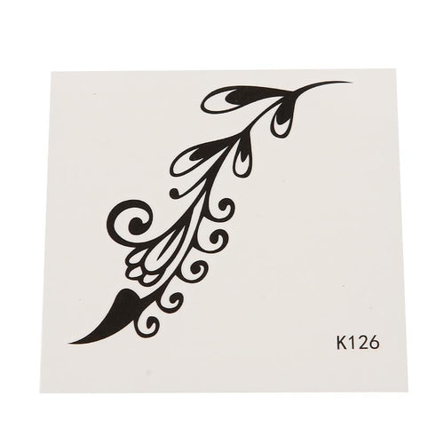 Tattoo schwarz Ranke verzweigt verziert geschlängelt Ornament einzeln 1 Bogen - chic - net.de