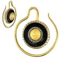 Cargar imagen en el visor de la galería, Tribal - Ohrgewicht Messing Harzeinlage Ohrgewicht 3mm - chic - net.de
