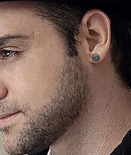 Cargar imagen en el visor de la galería, Edelstahl Ohrstecker schwarz 8-10mm Viking Celtic Nordic
