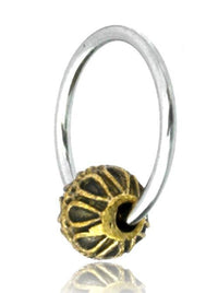 Cargar imagen en el visor de la galería, Universal Piercing Kugel Ring Edelstahl Brass Bögen - chic - net.de
