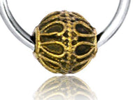 Cargar imagen en el visor de la galería, Universal Piercing Kugel Ring Edelstahl Brass Bögen - chic - net.de
