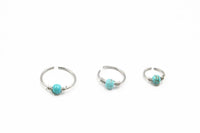 Load image into Gallery viewer, Universal Piercing Ring Edelstahl Türkis Perle 0.8mm - chic - net.de
